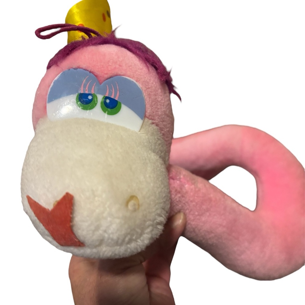 Vintage 1983 Pink Plush Snake